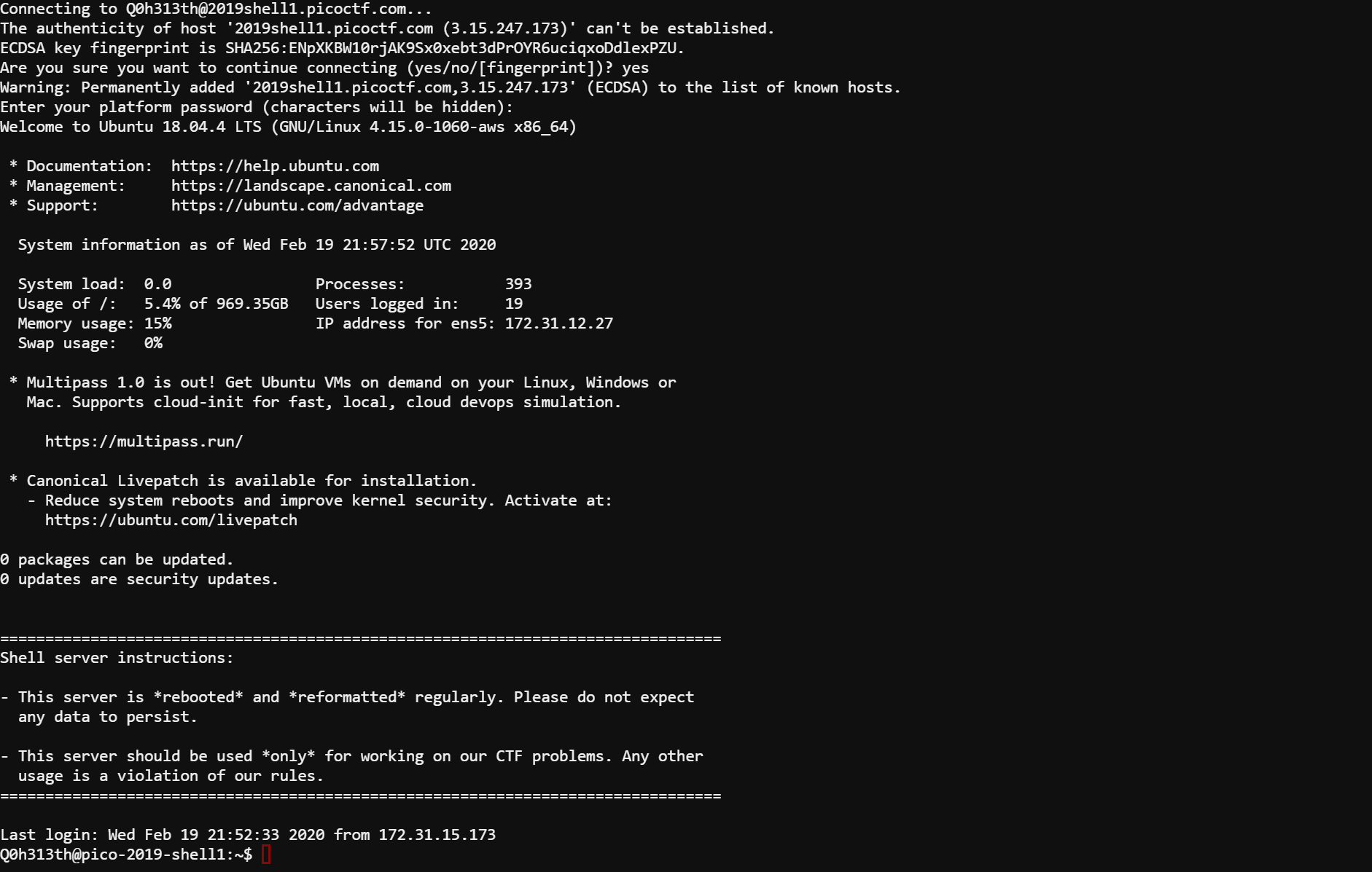 shl 2 pico motd login